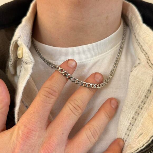 Y2k 2000s silver 925 cuban - Picture 5 of 8